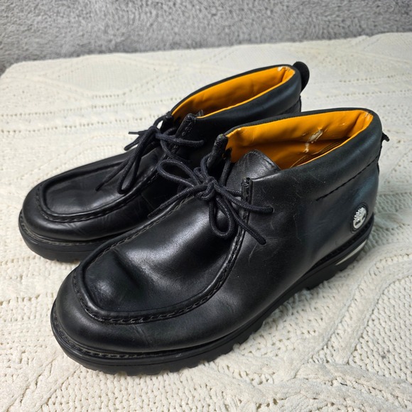 Timberland Black Leather Ankle Chukka Lace Up Boots Men's Shoes 62064 12M - Picture 1 of 10